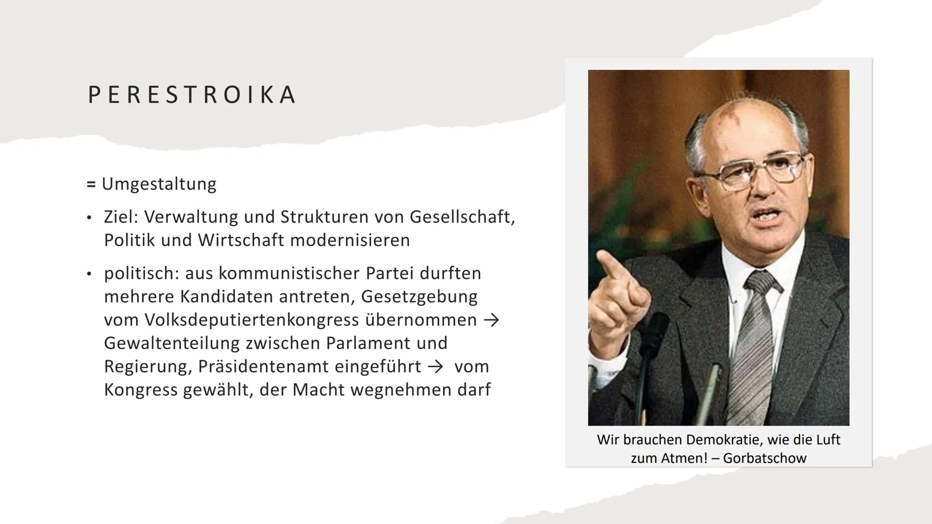 J
GLASNOST UND PERESTROIKA
Ein Vortrag von Thekla M. und Konstantin M.
2021 Konstantin Müller
Thekla Moseliani
Vorgeschichte
●
●
●
Michail G