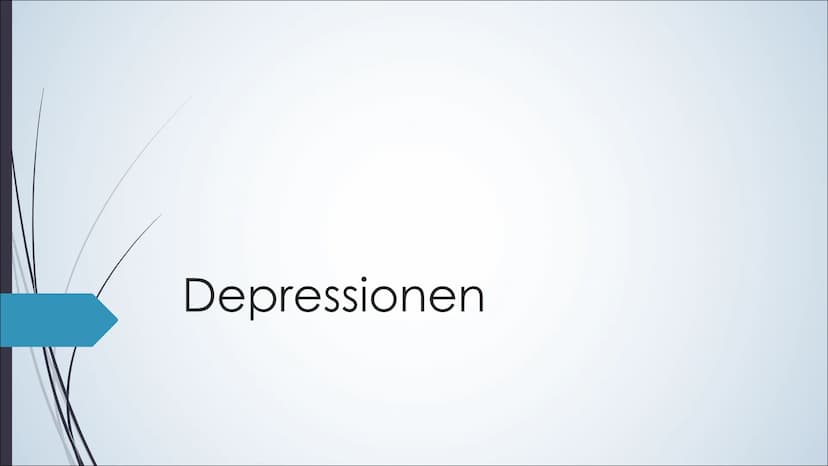 Depressionen Was ist eine Depression?:
●
Symptome:
Hauptsymptome:
●
Körperliche Symptome:
•
Ist eine krankhafte psychische Störung, die mit 
