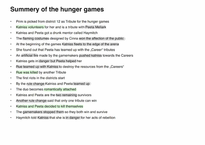 The Hunger Games /lecture 1
●
a trilogy of books and there are also films
1.
Part 1 ,The Hunger Games" -> we read this book in class
2. Part