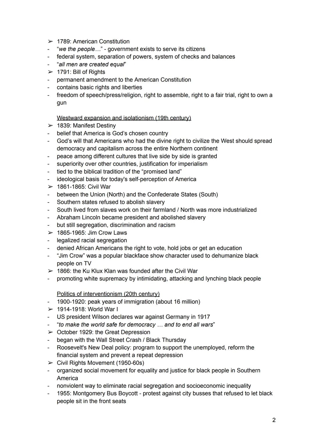 Abi Lernzettel - Englisch
Q1.1 The USA - the formation of a nation
Landmarks of American history
1492: discovery of America by Christopher C