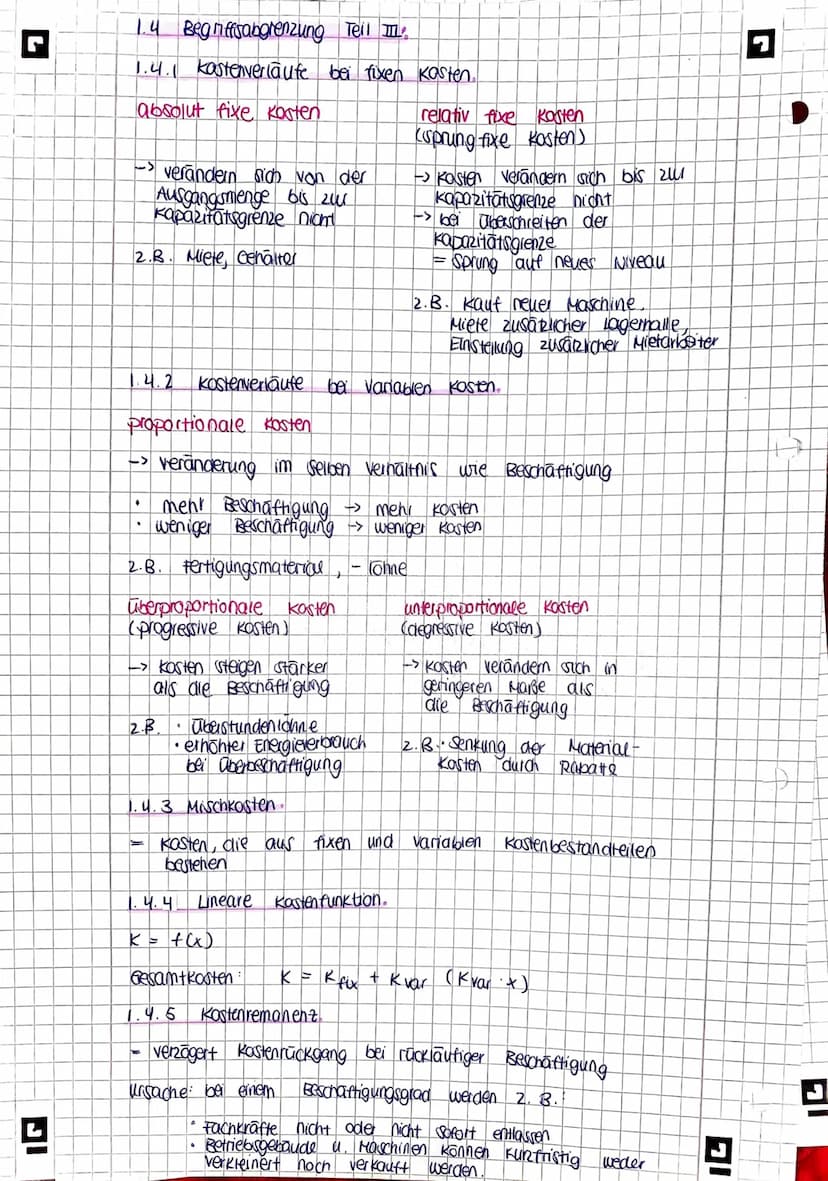 BWL KA 1
1. Kasten - und Leistungsrechnung (KLR)
1.1 Aufgaben del KIR..
A Was bringt uns die KLR ?
-> Betriebsergebnis
~ Gewinn Betriebserge