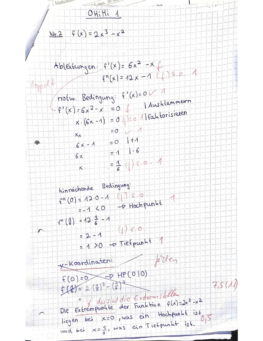 BBZ Rendsburg-
Eckernförde
Schuhmacher
Name:
& №.
Mathematik
01
Klassenarbeit 1 OHiMi max. 30 Minuten
Aufgabe 1: Ordnen Sie die Graphen der 