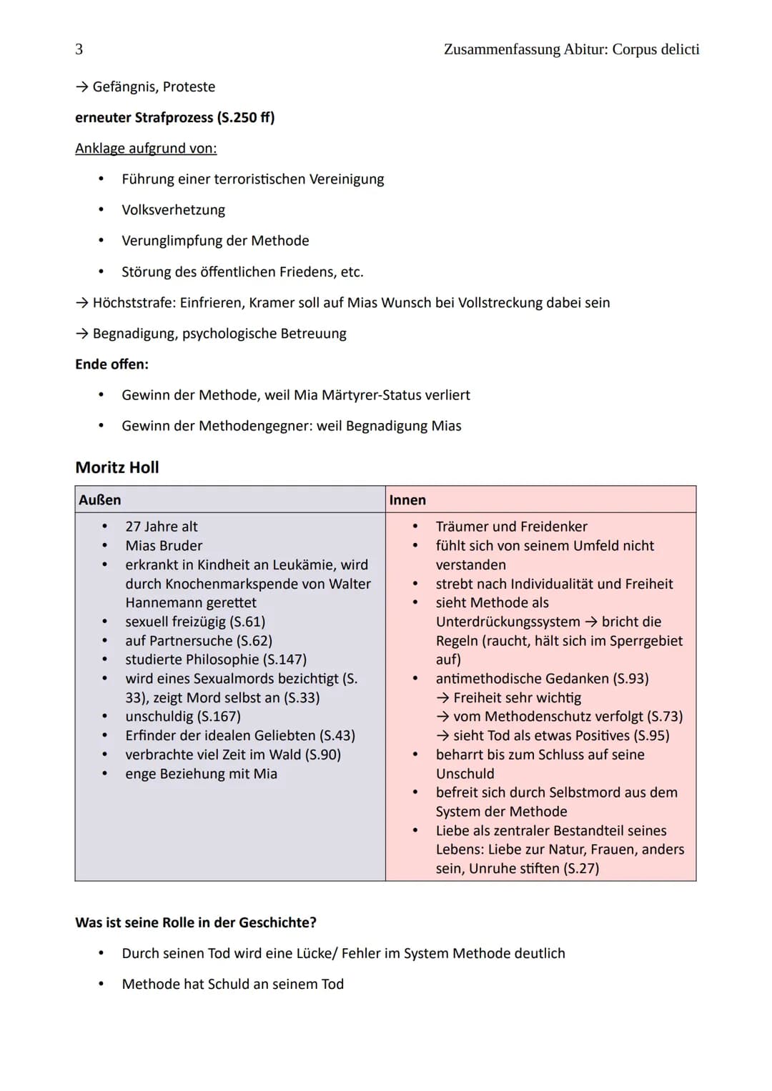 1
Abitur Corpus delicti
Zusammenfassung Corpus delicti
Werkdaten
1
Autorin:
Erscheinungsjahr:
Gattung:
Epoche:
2
Zusammenfassung
→ siehe Bla