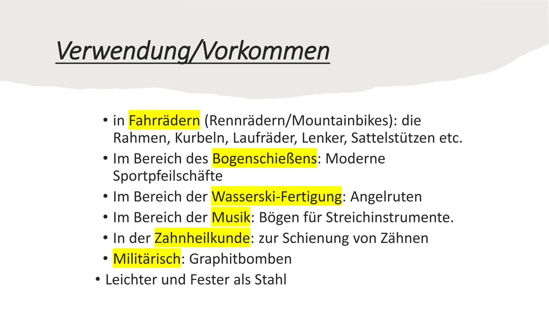 Ksenia & Chiara
Carbonfasern Inhaltsverzeichnis
●
●
●
Allgemein
Struktur
Herstellung
Gebrauch und Vorkommen Allgemein
K
ir
k
D
10 μm Allgeme