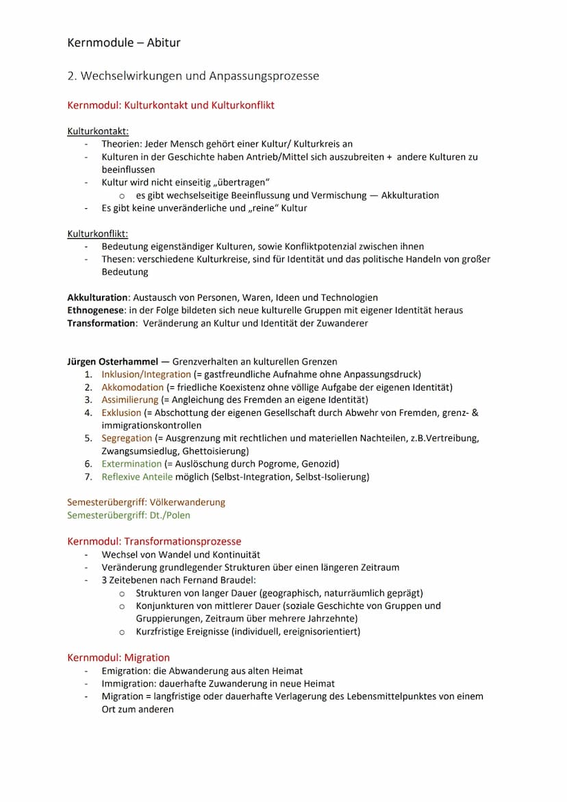 Kernmodule - Abitur
1. Krisen, Umbrüche und Revolution
Kernmodul: Krisen
Ursachen:
Naturkatastrophen, Dürren und Epidemien
Ökonomische Ursac