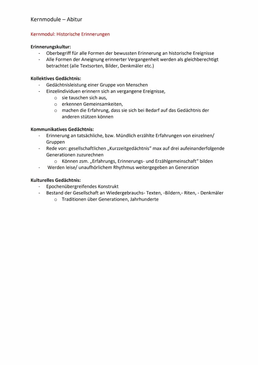 Kernmodule - Abitur
1. Krisen, Umbrüche und Revolution
Kernmodul: Krisen
Ursachen:
Naturkatastrophen, Dürren und Epidemien
Ökonomische Ursac