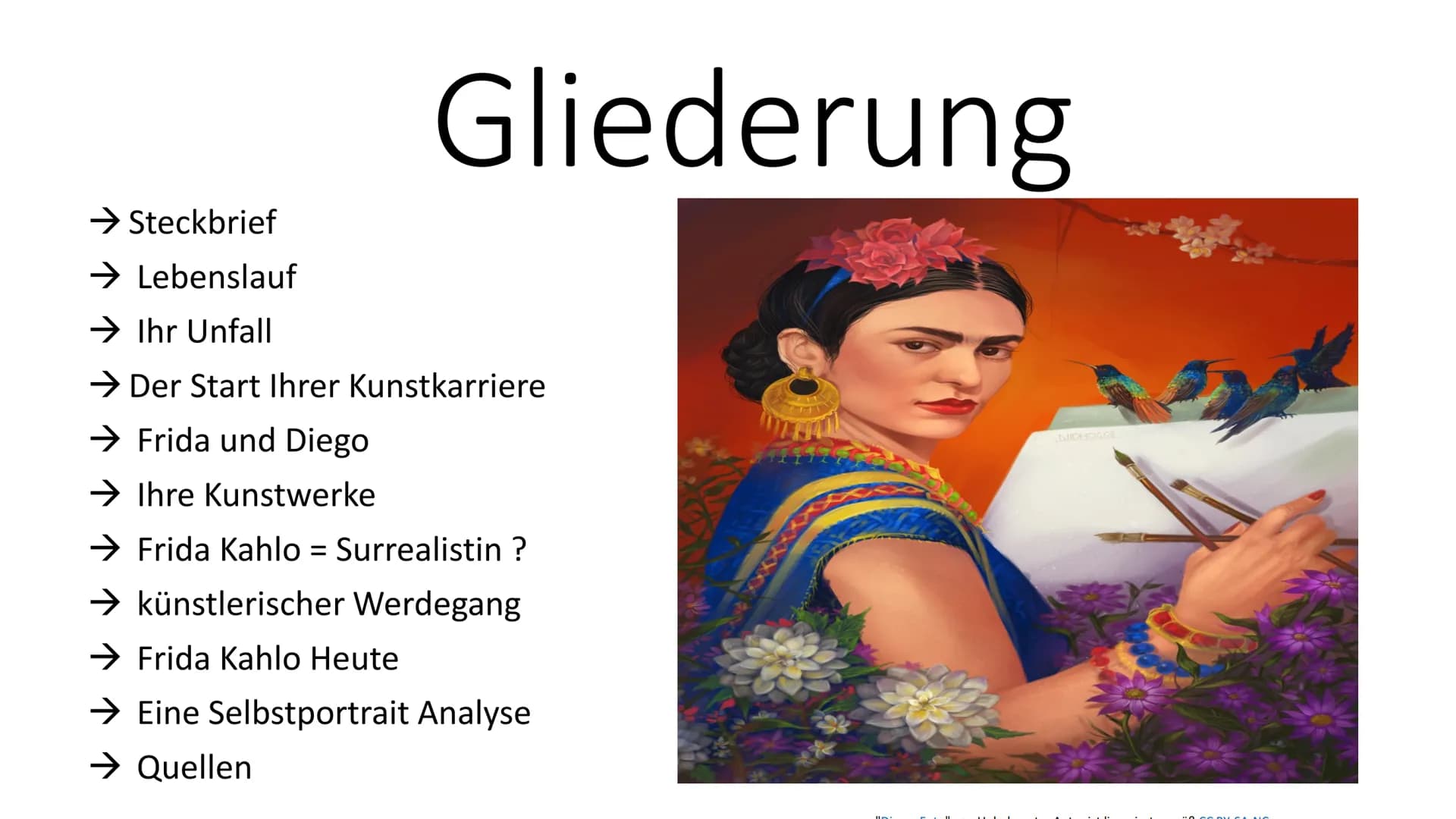 Frida Kahlo
von Sara und Sina
"Diosos Foto" von Unbekannter Autor ist lizenziert comi
CC BY → Steckbrief
→ Lebenslauf
→ Ihr Unfall
Gliederun