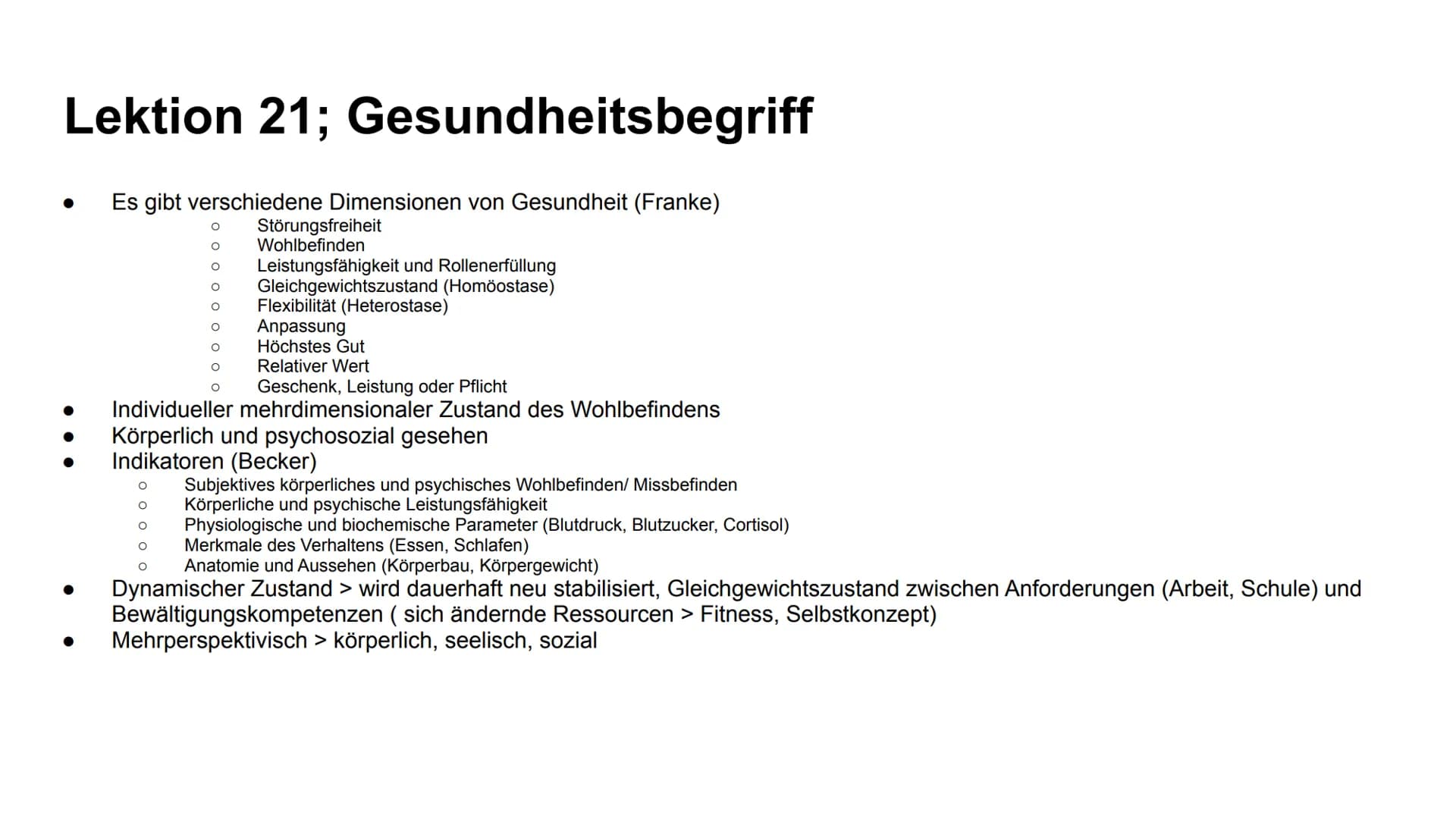 Gesundheit VI
Von Edmund, Miguel und Mira Inhaltsverzeichnis
Lektion 21: Gesundheitsbegriff
Risikofaktorenmodell
Salutogenesemodell
SAR-Mode