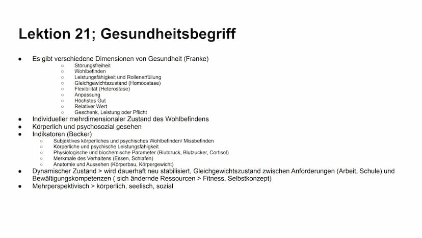 Gesundheit VI
Von Edmund, Miguel und Mira Inhaltsverzeichnis
Lektion 21: Gesundheitsbegriff
Risikofaktorenmodell
Salutogenesemodell
SAR-Mode