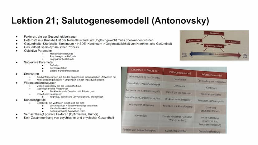 Gesundheit VI
Von Edmund, Miguel und Mira Inhaltsverzeichnis
Lektion 21: Gesundheitsbegriff
Risikofaktorenmodell
Salutogenesemodell
SAR-Mode