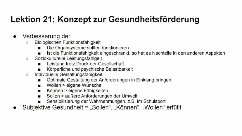 Gesundheit VI
Von Edmund, Miguel und Mira Inhaltsverzeichnis
Lektion 21: Gesundheitsbegriff
Risikofaktorenmodell
Salutogenesemodell
SAR-Mode