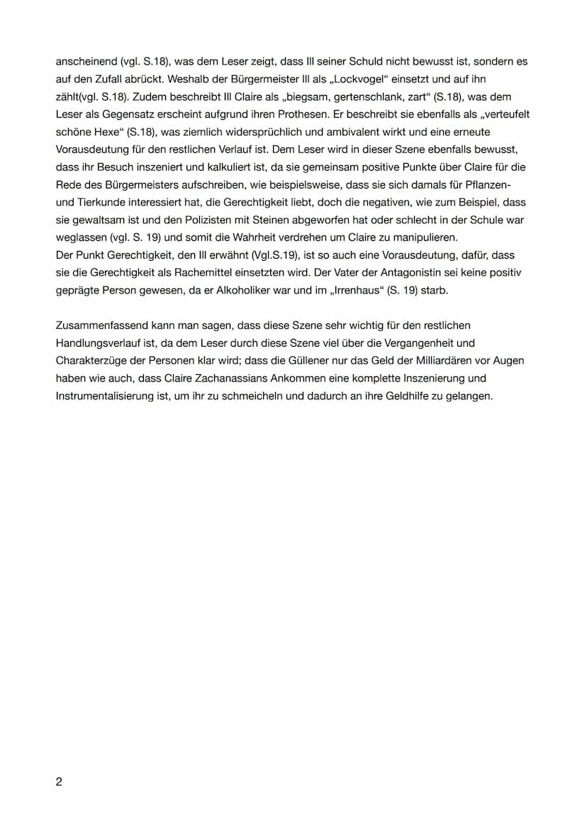 Szenenanalyse (S.17-19)
Katharina Bobov, Deutsch
In dem Alltag eines jeden erlebt man des öfteren Schmeicheleien und Heuchelei. Nicht jeder
