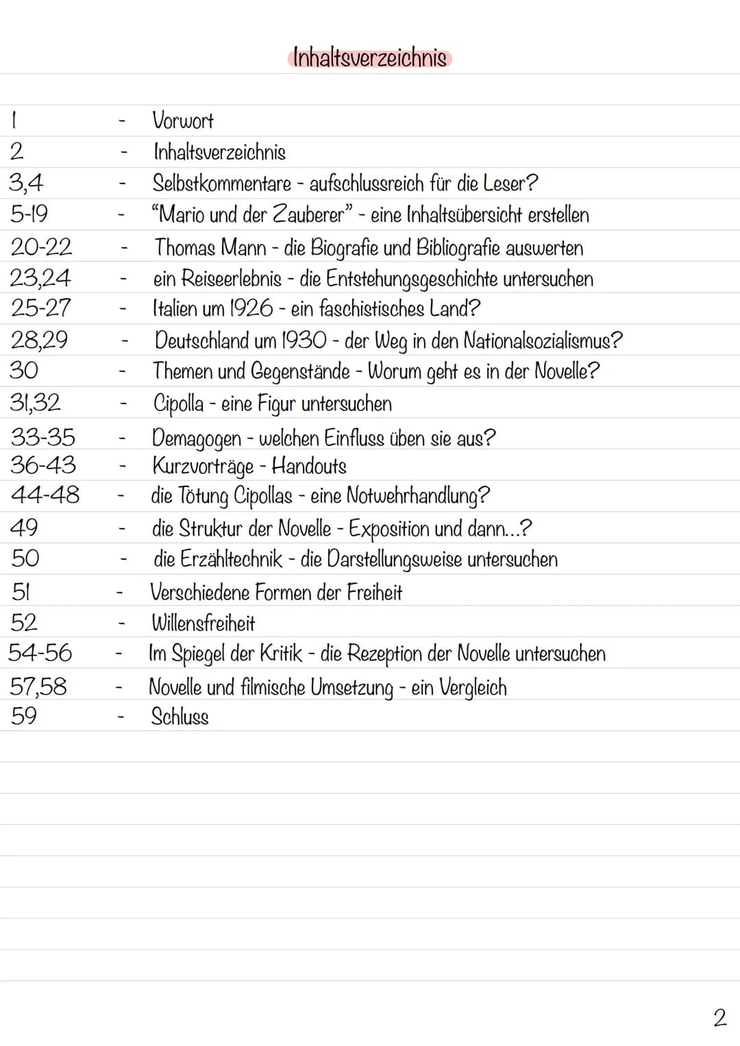 Portfolio - Mario und der Zauberer
von: Malin Lenhart Vorwort
Trotz dessen, dass die Novelle, Mario und der Zauberer", geschrieben von Thoma