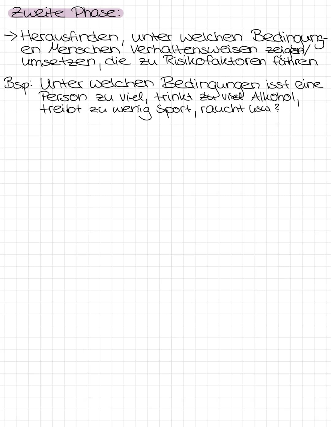 Risikofaktorenmodell
→Betrachtet Gesundheit aus der Sicht
eines kranken Menschen
↳ psychische und physische Faktoren
↳ Schutzfaktoren, die d