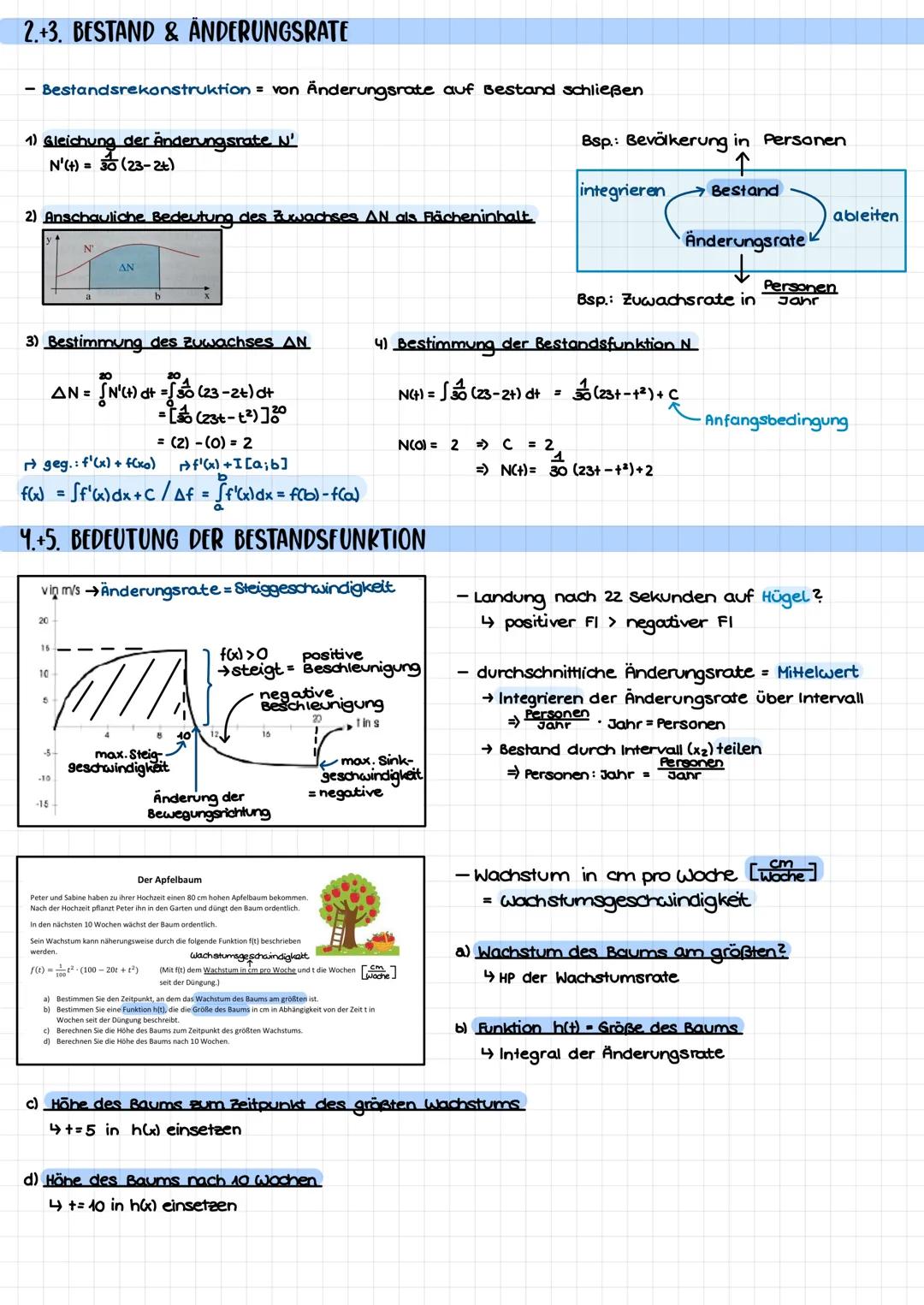 2.+3. BESTAND & ÄNDERUNGSRATE

Bestandsrekonstruktion von Änderungsrate auf Bestand schließen

1) Gleichung der Änderungsrate. N'
N'(+) = 30