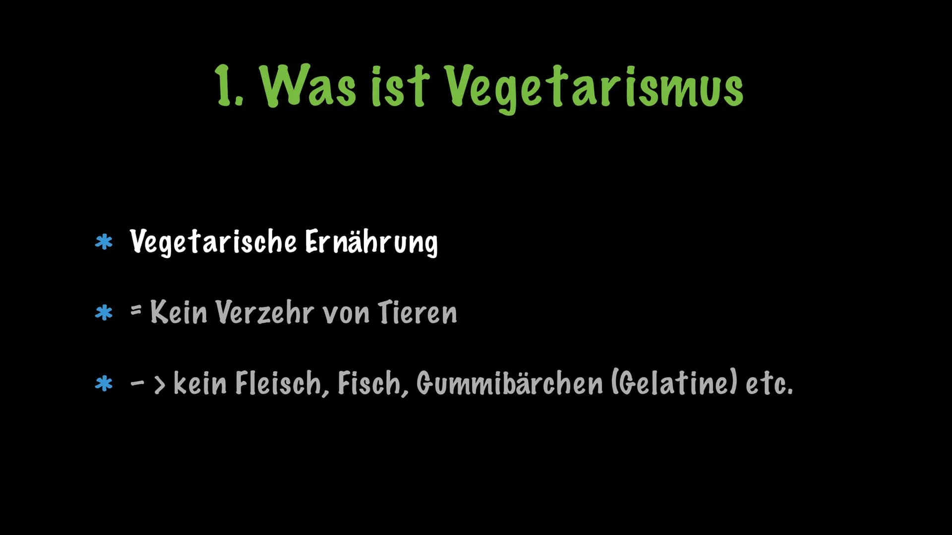 Herzlich willkommen zu meinem
Referat über Veganismus Gliederung
* Was ist Veganismus
* Was sind die Gründe
* Gesundheitliche Nachteile
* Ge