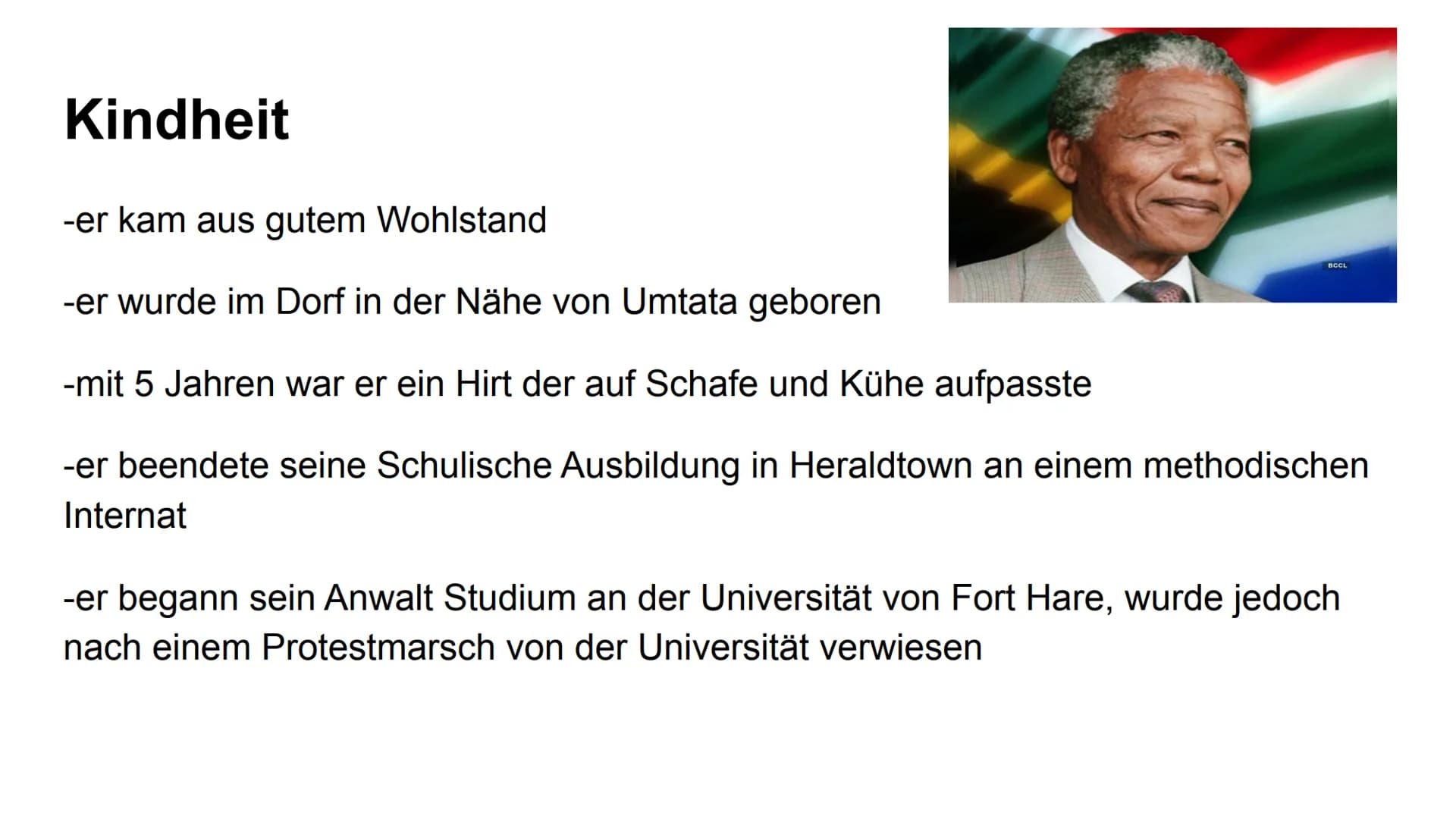 Nelson Mandela
Ein Held im Alltag Gliederung
1. Steckbrief
2. Kindheit
3. Lebenslauf
4. Ein paar Fakten
5. Warum habe ich ihn ausgewählt? St