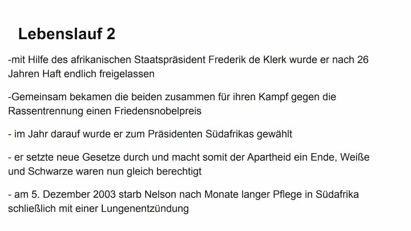 Nelson Mandela
Ein Held im Alltag Gliederung
1. Steckbrief
2. Kindheit
3. Lebenslauf
4. Ein paar Fakten
5. Warum habe ich ihn ausgewählt? St