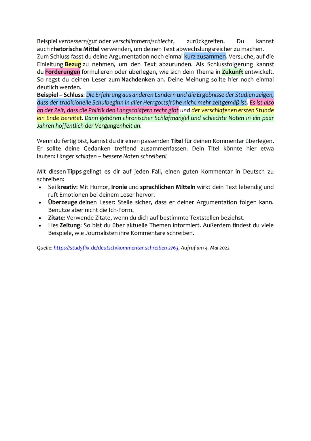 Verfassen eines Kommentars
Was ist ein Kommentar?
Ein Kommentar ist eine Textsorte, die oft in Zeitungen oder Zeitschriften erscheint. Der
A