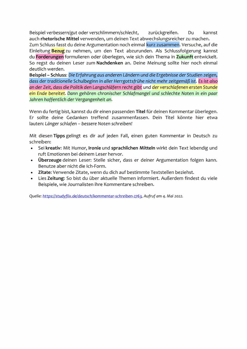 Verfassen eines Kommentars
Was ist ein Kommentar?
Ein Kommentar ist eine Textsorte, die oft in Zeitungen oder Zeitschriften erscheint. Der
A
