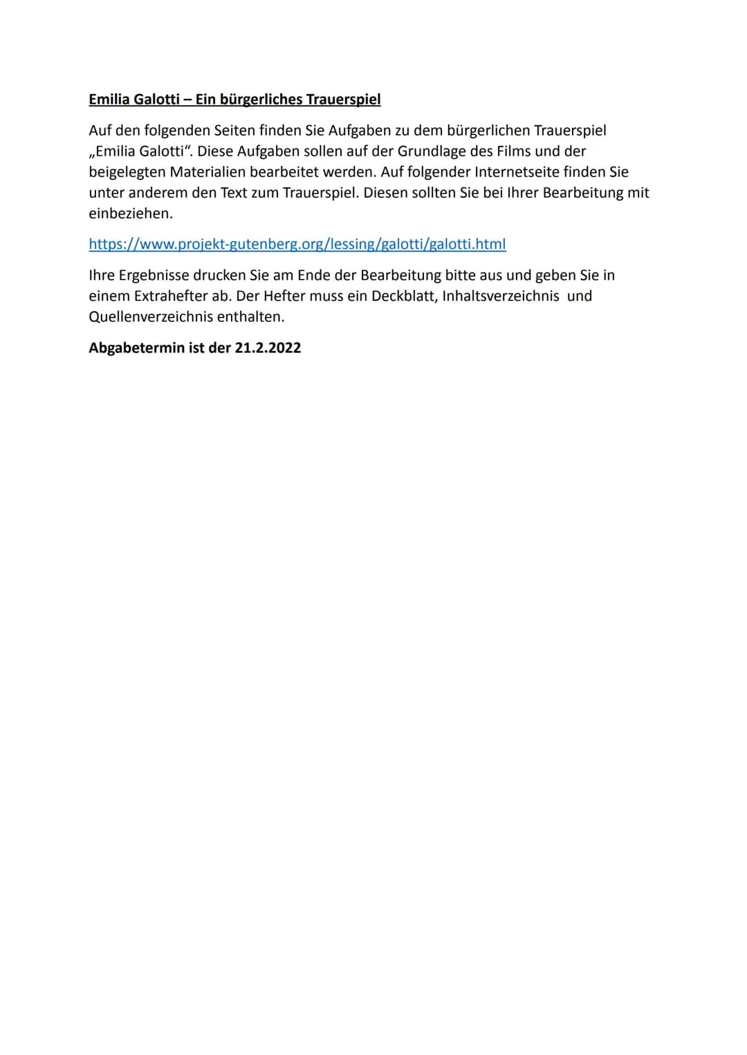 Klasse 11
Arbeitsmappe über
,,Emilia Galotti"
Gotthold Ephraim Lessing
Gotthold Ephraim Lessing
Emely Goebel
21. Februar 2022
Die letzte Sze