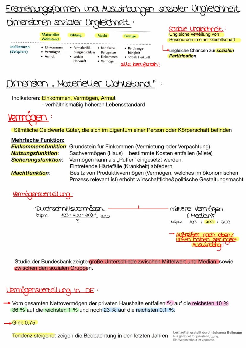 sozialer
Wandel, Sicherung. Ungleichheit
VV
Lernzettel erstellt durch Johanna Bellmann
Nur geeignet für private Nutzung.
Ein Weiterverkauf i
