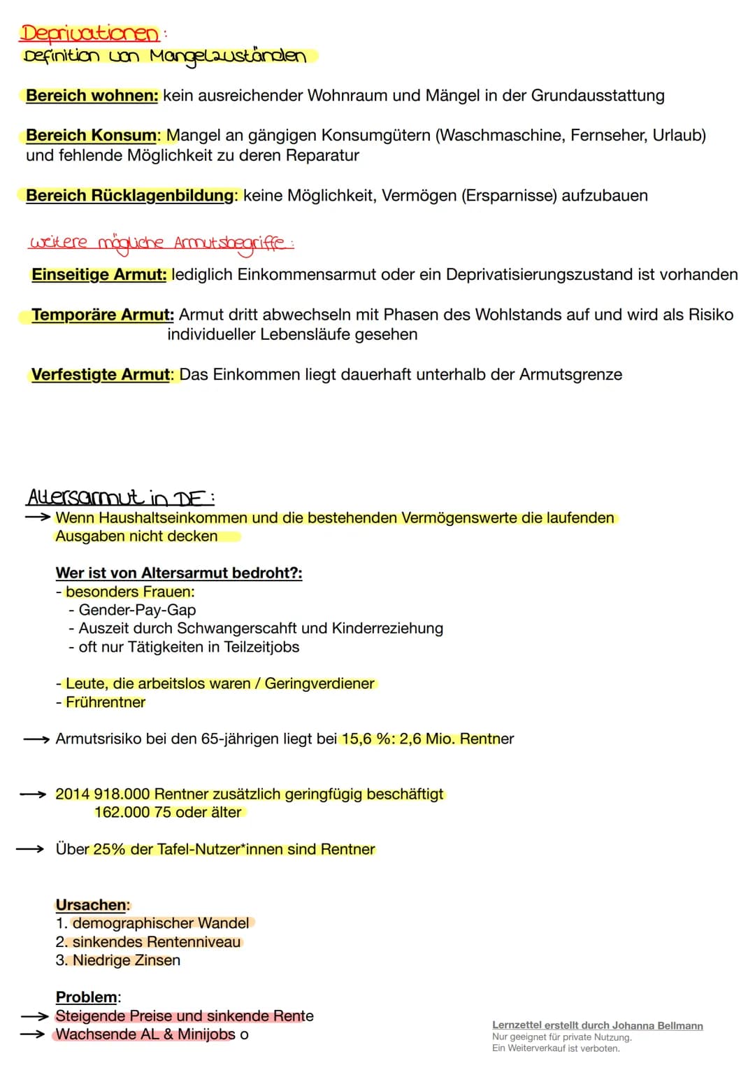 sozialer
Wandel, Sicherung. Ungleichheit
VV
Lernzettel erstellt durch Johanna Bellmann
Nur geeignet für private Nutzung.
Ein Weiterverkauf i