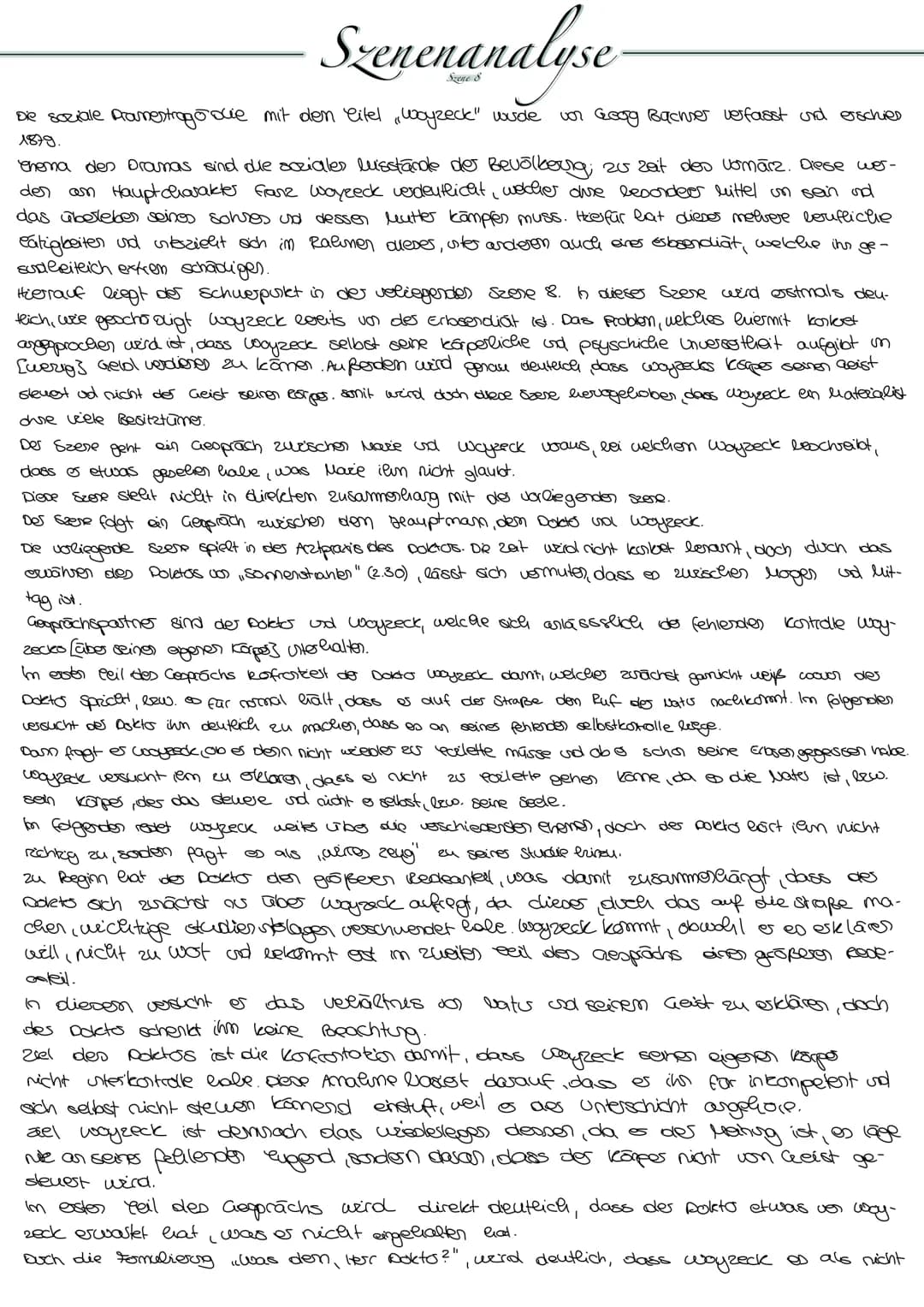 
<p>Die soziale Problematik in Georg Büchners Drama "Woyzeck" aus dem Jahr 1879 thematisiert die sozialen Zustände der Bevölkerung während d