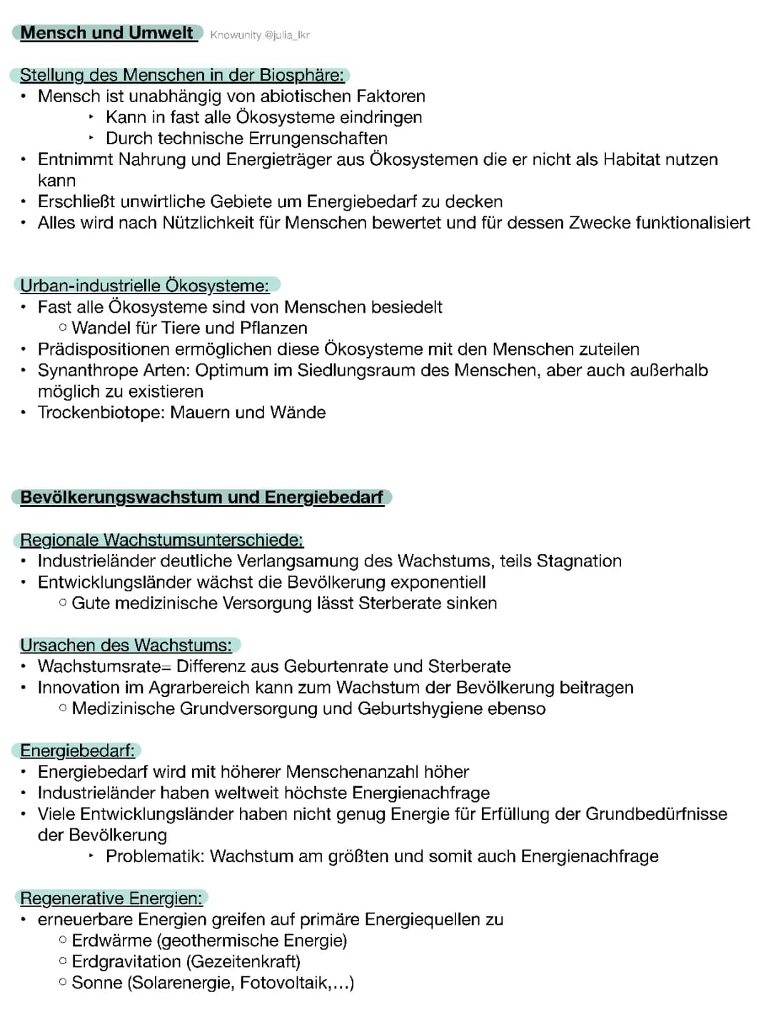 Mensch und Umwelt