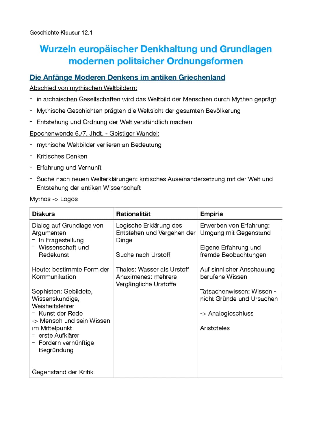 Die Grundlagen moderner politischer Ordnungen und Konzepte wie 'Volk' und 'Nation'