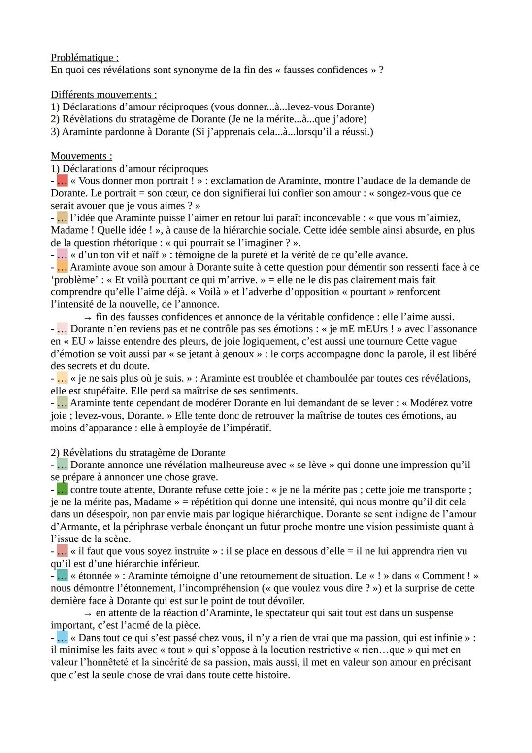 MARIVAUX, LES FAUSSES CONFIDENCES. << Vous donner mon portrait... » à « on doit
lui pardonner lorsqu'il a réussi. >>>
→ Acte III, scène 12

