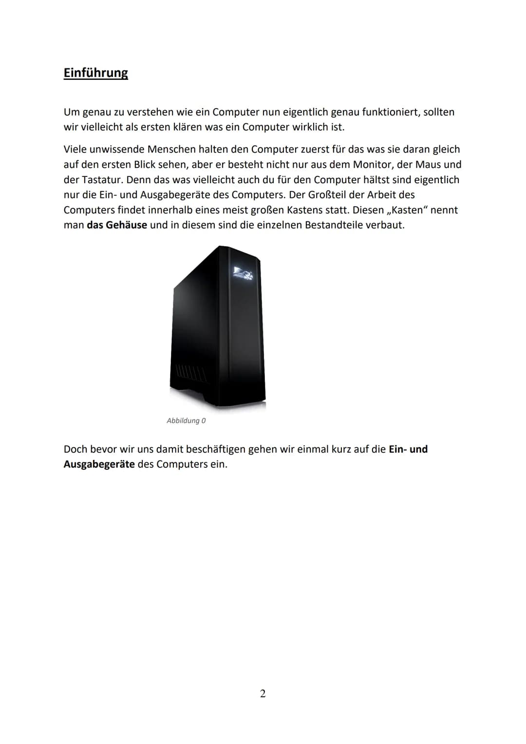 Was ist ein
Computer?
A. M. O. Inhalt
Einführung.
Ein- und Ausgabegeräte..
Prozessor..
Mainboard...
Arbeitsspeicher.
Festplatte.
Optisches L