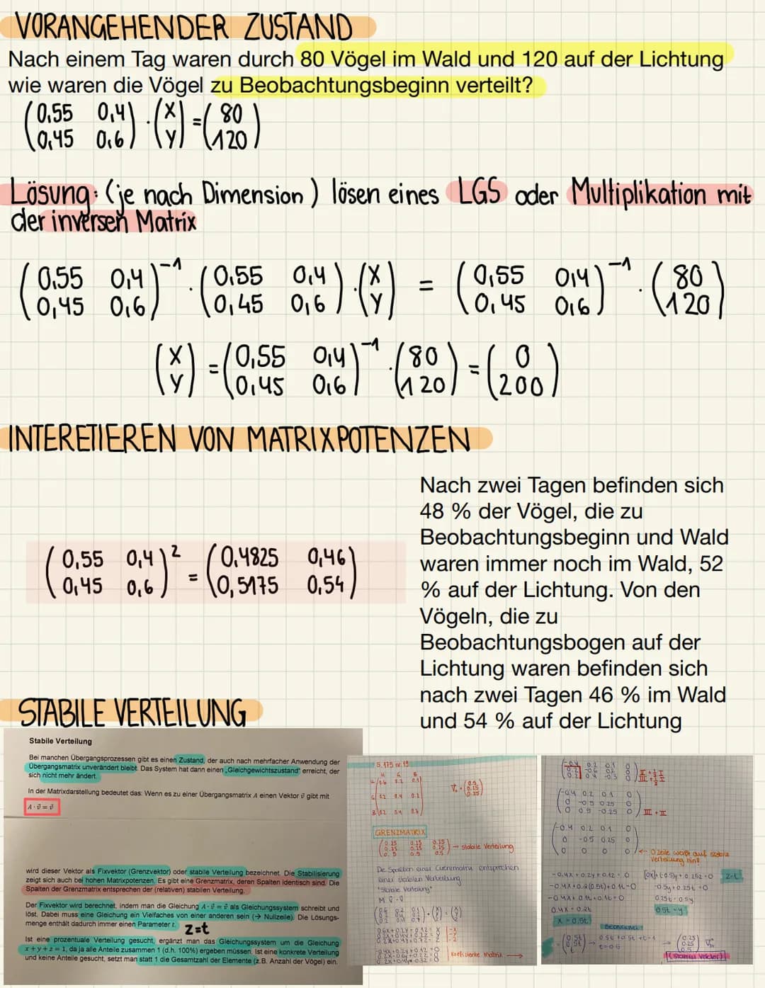 Lineare Algebra 1. Rechnen mit Matrizen
ALLGEMEIN
-
-
:
nxm gelesen ne Anzahl der Zeilen
m= Anzahl der Spalten
Zahlen heißen Elemente / Eint