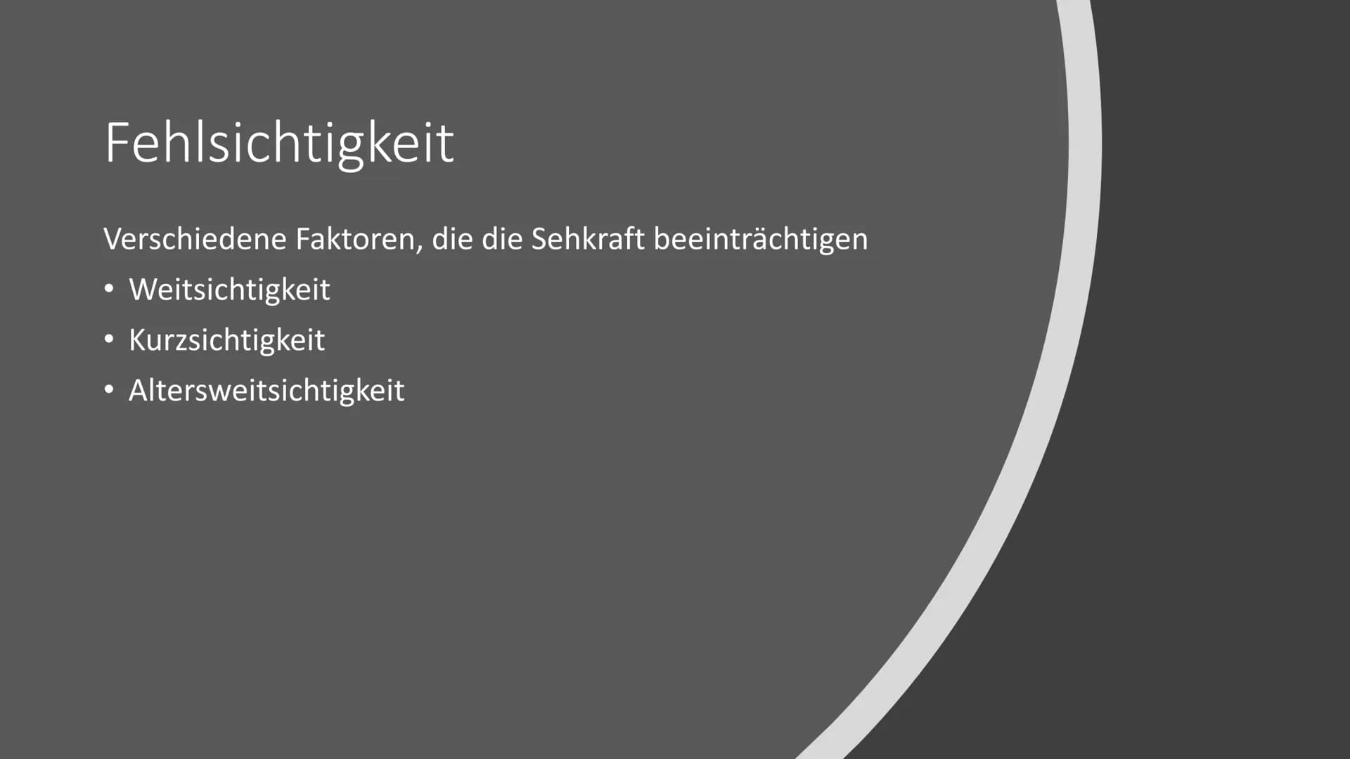 Präsentation
Die Brille
Zube Gliederung
1.
Geschichte
2. Arten von Brillen
3.
Fehlsichtigkeit
4.
5.
6. Quellen
Funktion der Brille
Dioptrien