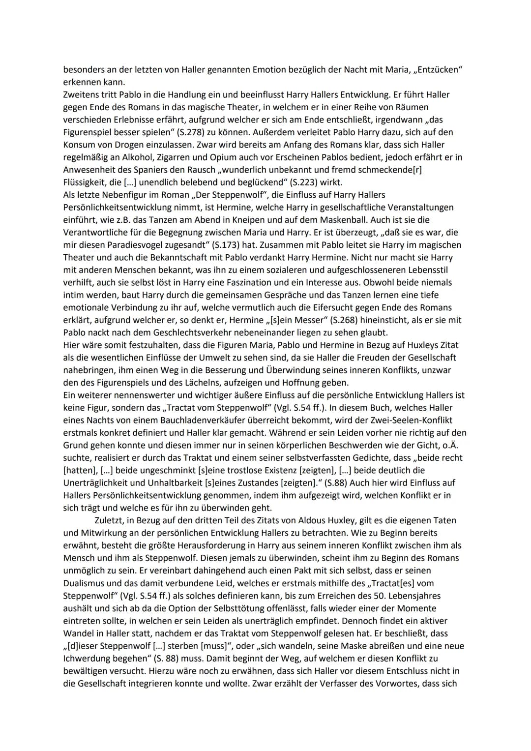 Vergleichende Arbeit Steppenwolf - Goldner Topf - Übung
Kann man die Komplexität der menschlichen Psyche und der individuellen Persönlichkei