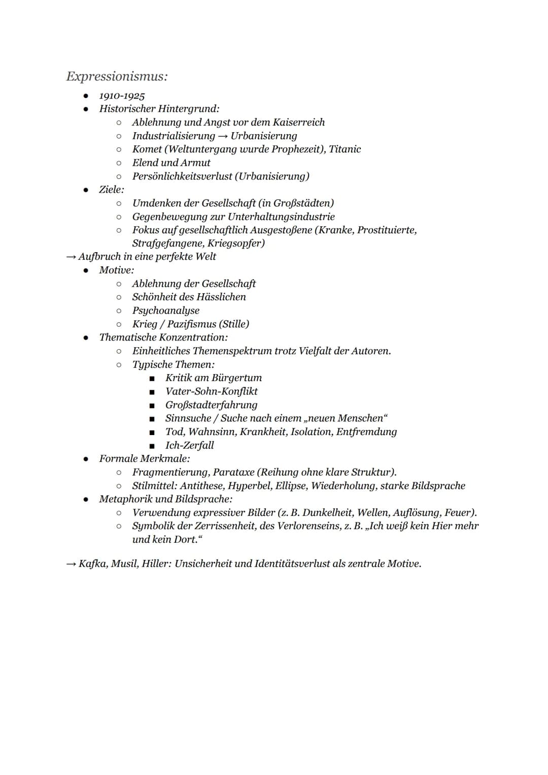 Deutsch Lernzettel:
Zusammenfassung des Kursheftes:
Epochenübersicht:
Aufklärung:
• 1720-1800
• Historischer Hintergrund:
  • Pest
  • 30 Jä