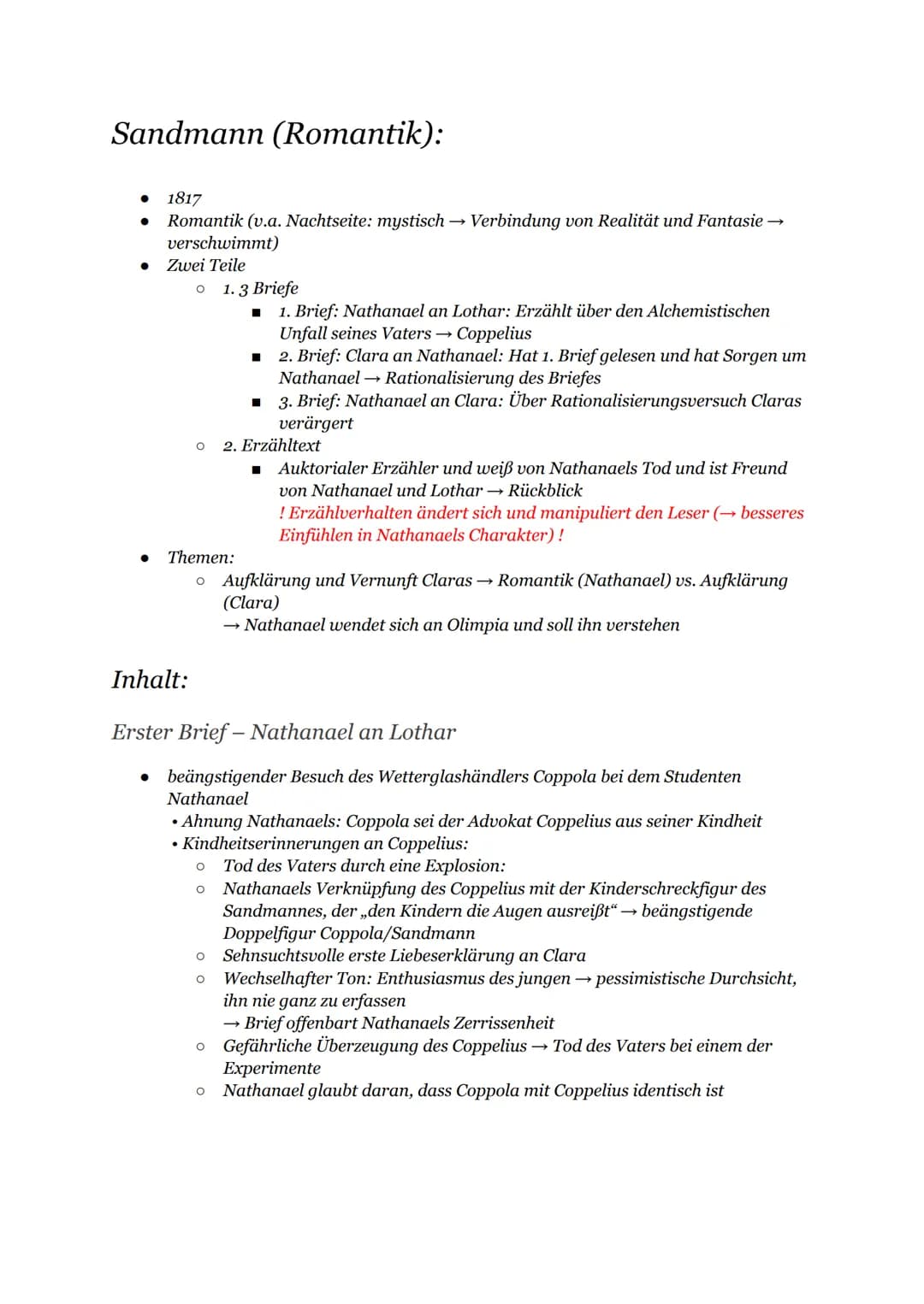 Deutsch Lernzettel:
Zusammenfassung des Kursheftes:
Epochenübersicht:
Aufklärung:
• 1720-1800
• Historischer Hintergrund:
  • Pest
  • 30 Jä