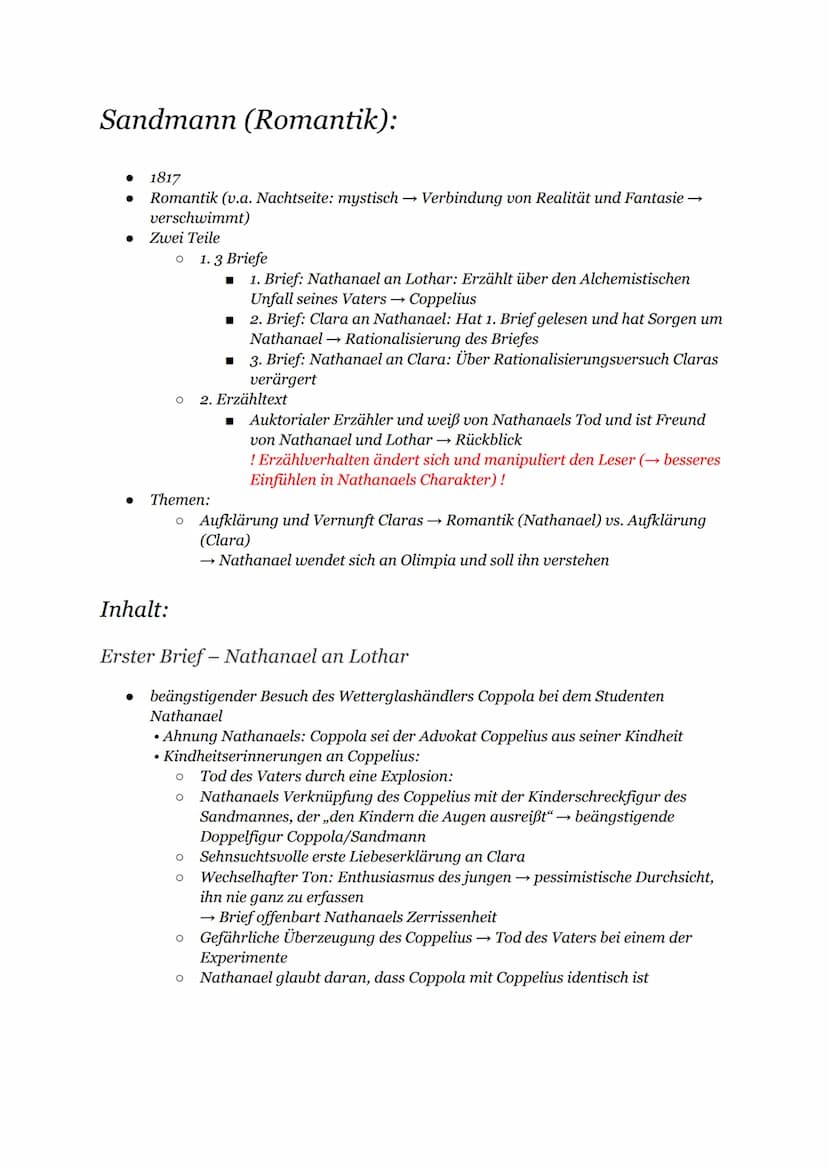 Deutsch Lernzettel:
Zusammenfassung des Kursheftes:
Epochenübersicht:
Aufklärung:
• 1720-1800
• Historischer Hintergrund:
  • Pest
  • 30 Jä