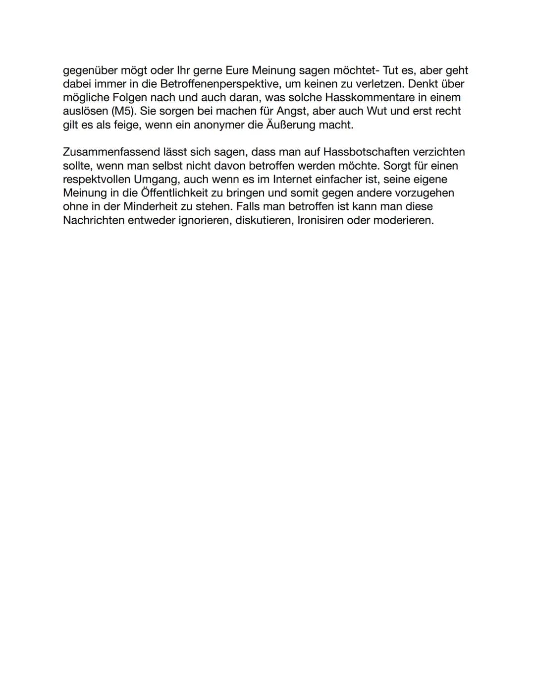 Probeklausur
Notizen:
Einleitung: M2 für einen spannenden Start
Begriff,,Hate Speech", Auswirkungen und Ausprägungen
Begriff M1 M4
.
.
.
Aus