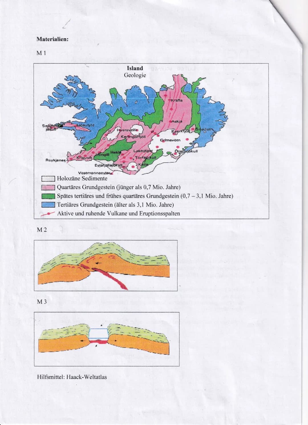 Aufgaben:
1.1
1. Schalenbau der Erde
1.2
A
B
2.1
C
D
2.2
2.3
E
F
Test Geographie - Grundkurs - Klassenstufe 11
Themen:
Schalenbau der Erde u
