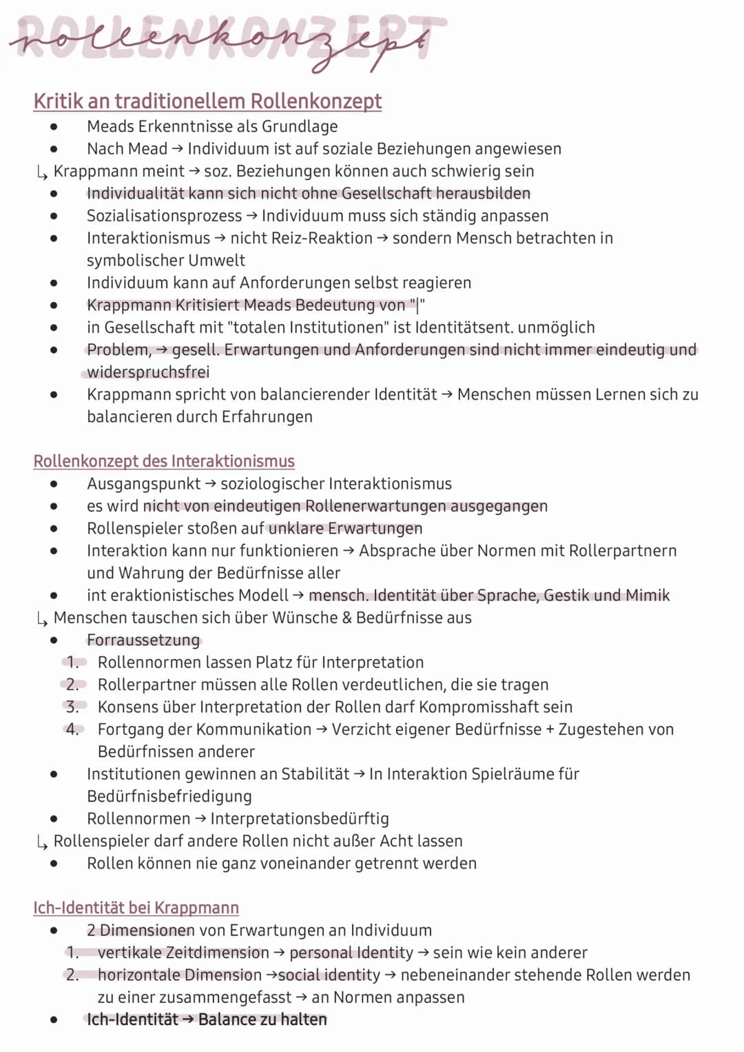 
<h2 id="kritikantraditionellemrollenkonzept">Kritik an traditionellem Rollenkonzept</h2>
<p>Die Einsichten von Mead als Grundlage<br />
Mea