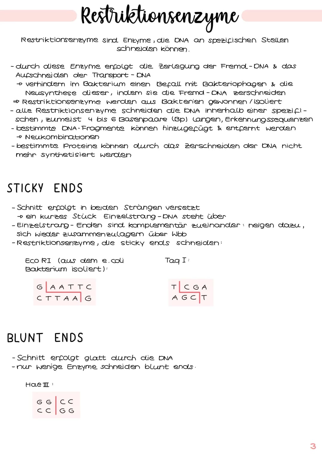 GENTECHNIK
Biologie
Klausur Genetik
1. Polymerase - Ketten- Reaktion (PCR) 15.1-2
2. Restriktionsenzyme IS. 3-4
3. Gelelektrophorese IS.5-6
