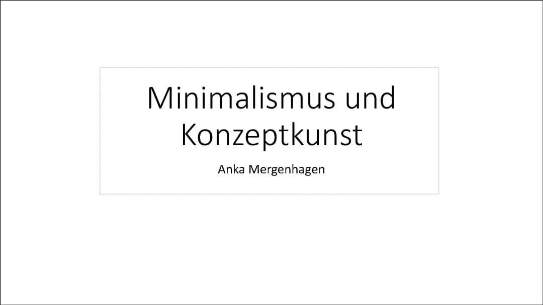 Minimalismus Kunst: Einfach erklärt und alle Merkmale