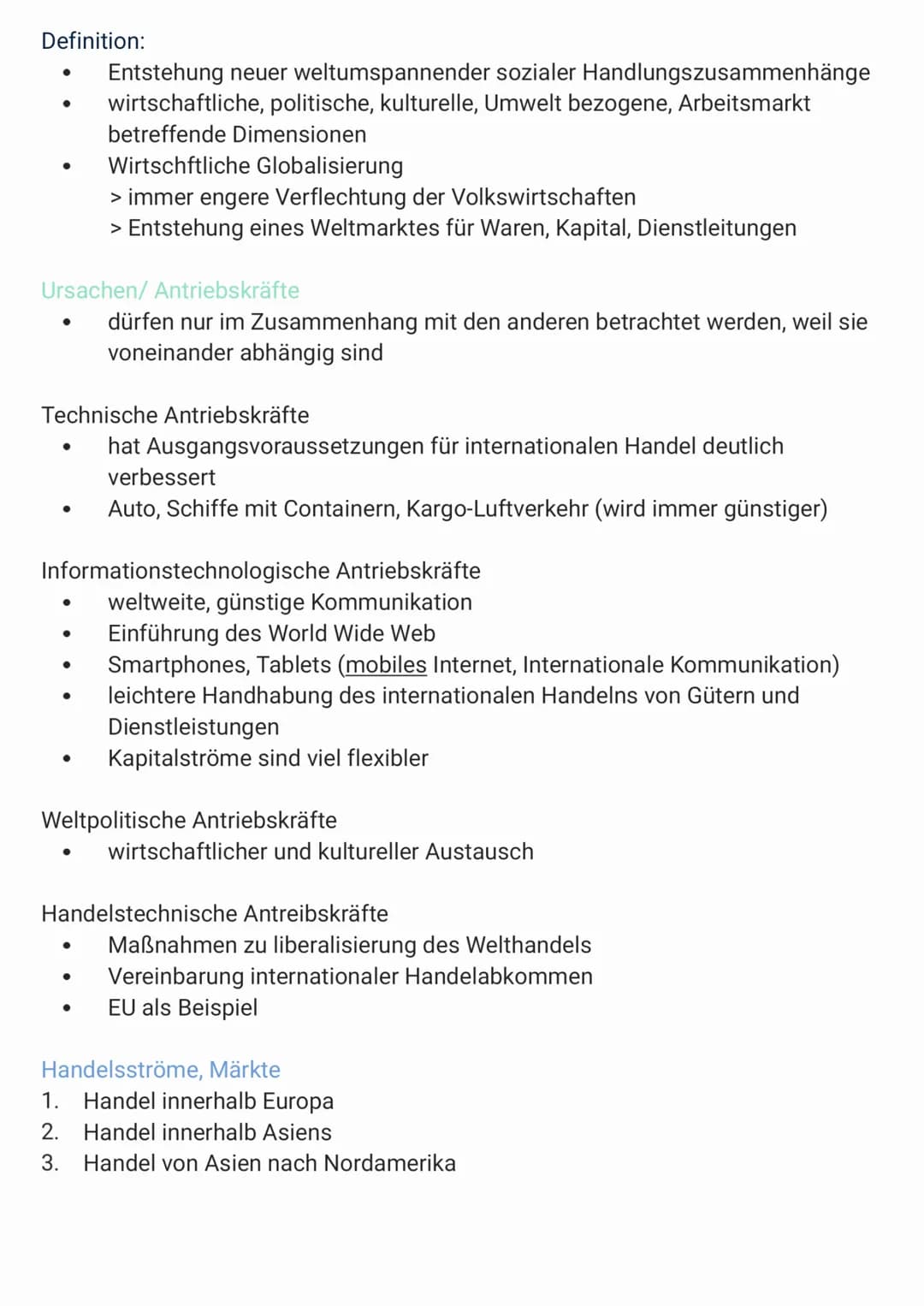 Definition:
●
Ursachen/ Antriebskräfte
dürfen nur im Zusammenhang mit den anderen betrachtet werden, weil sie
voneinander abhängig sind
Tech