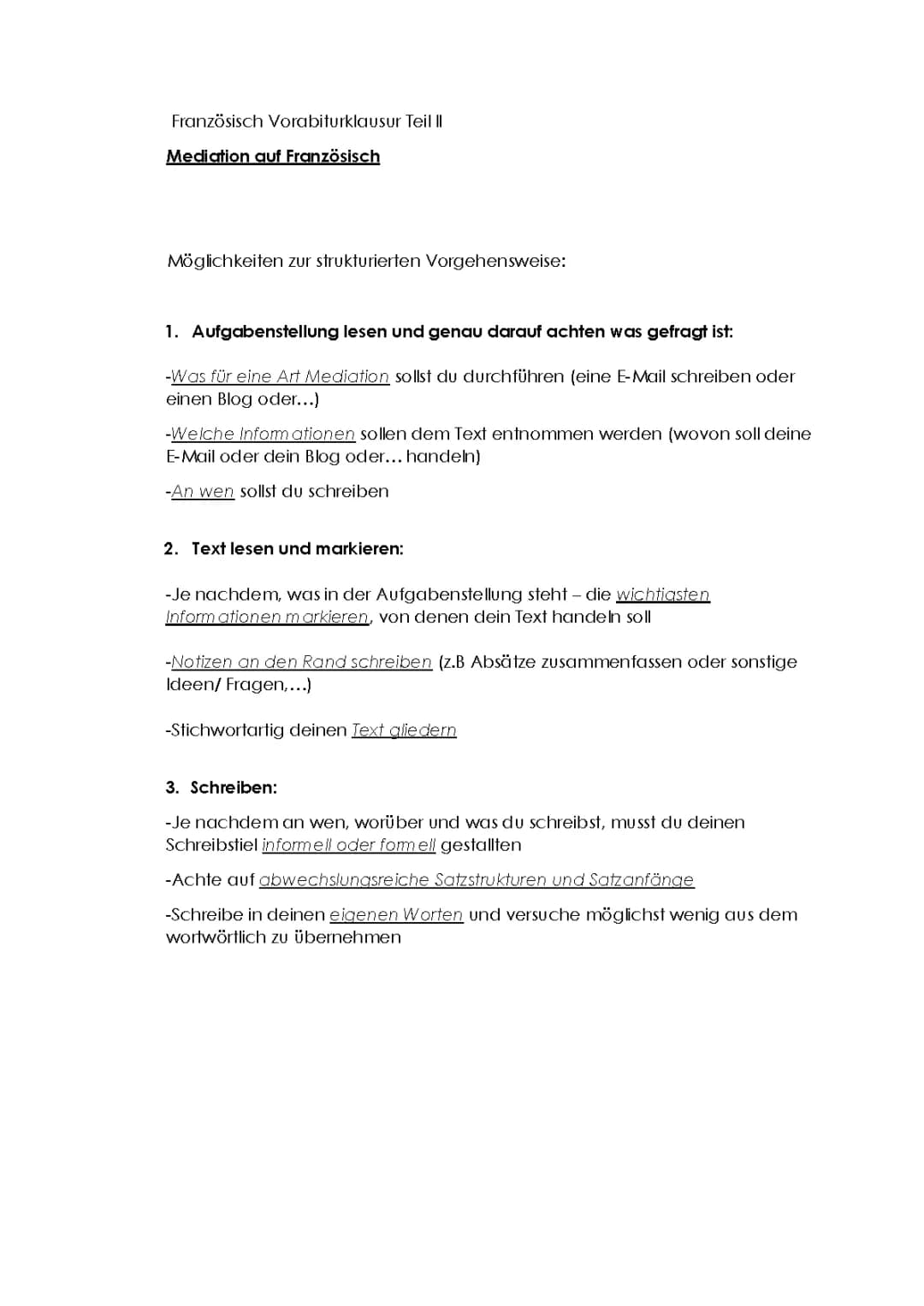 Mediation - (E-mail schreiben)