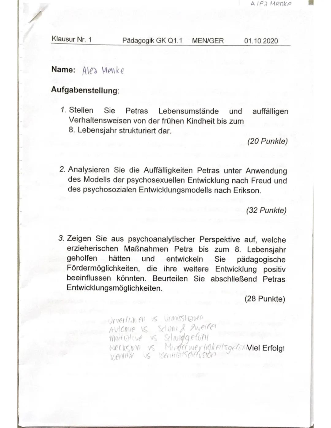 Psychosexuelle Entwicklung nach Freud & Erikson: Tabellen und Phasen erklärt