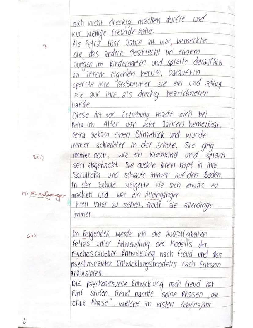 Klausur Nr. 1
Pädagogik GK Q1.1 MEN/GER
Name: Alea Menke
Aufgabenstellung:
1. Stellen Sie Petras Lebensumstände und
Verhaltensweisen von der