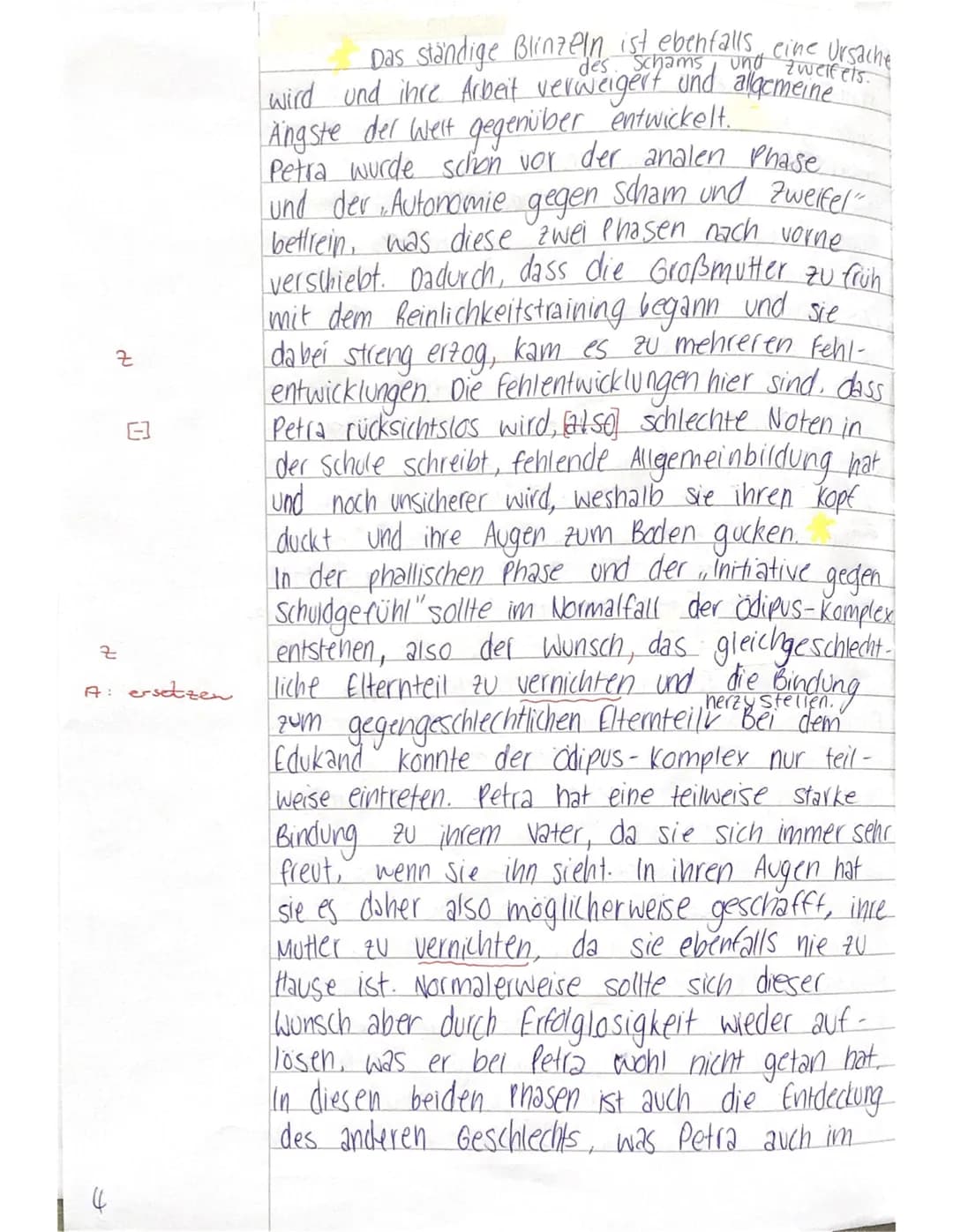 Klausur Nr. 1
Pädagogik GK Q1.1 MEN/GER
Name: Alea Menke
Aufgabenstellung:
1. Stellen Sie Petras Lebensumstände und
Verhaltensweisen von der