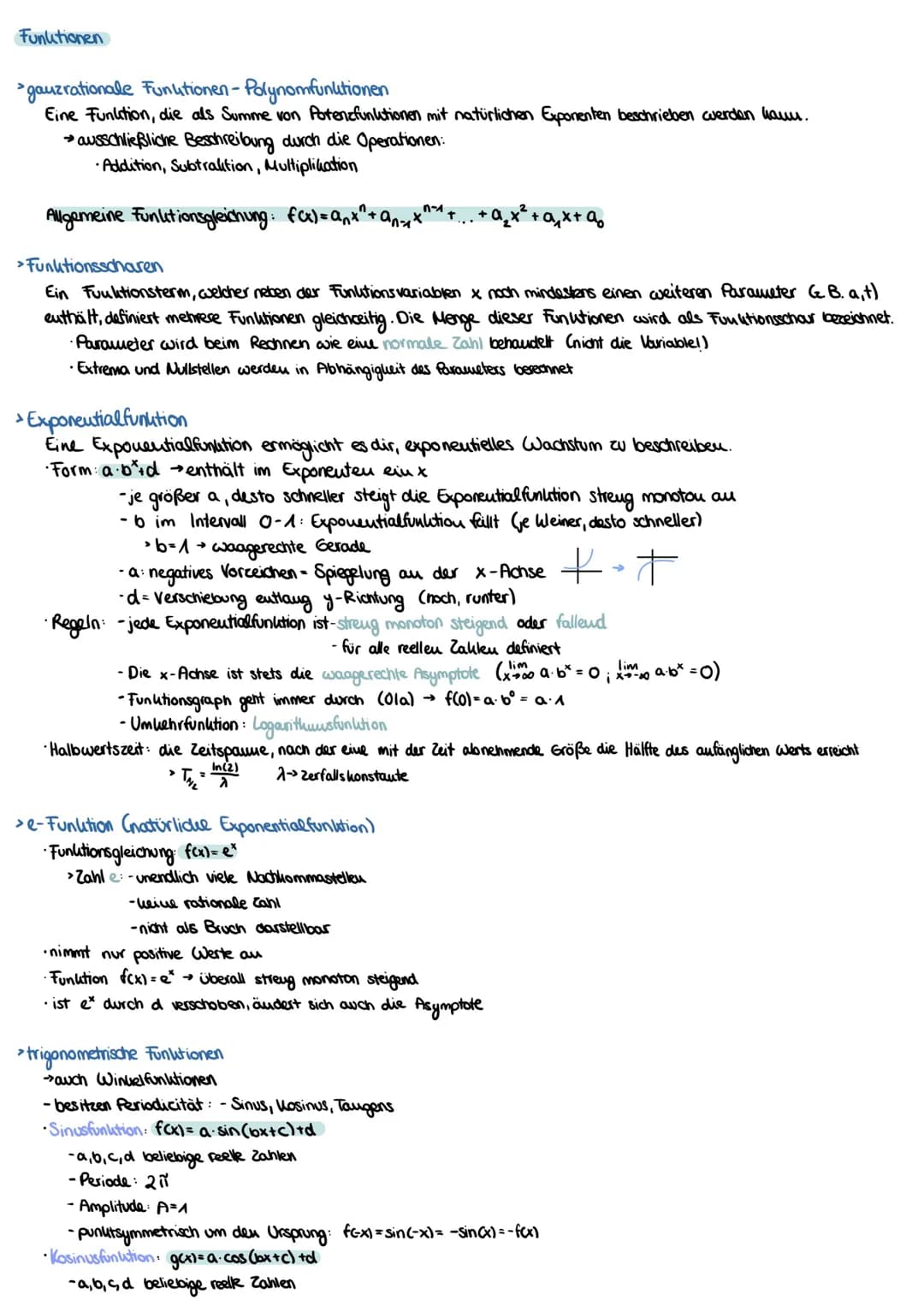 Mathe Formeln Abi 23
- Q1: Analysis
- Q2: lineare Algebra/ analytische Geometrie
Q3: Stochastik
- Analysis Funktionen
>gauzrationale Funktio
