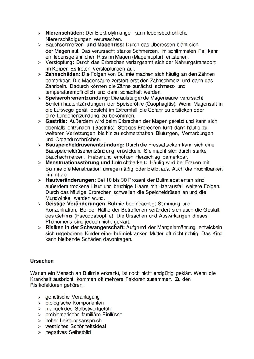 Bulimie (Bulimia nervosa)
➤ Essanfälle/Hungern mit Brechsucht
Symptome
> Unkontrollierte Heißhungerattacken
Einnahme von Abführmitteln oder 